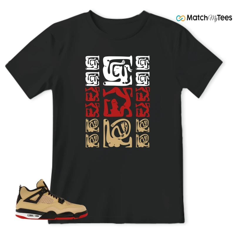 NIKE AIR JORDAN 4 RETRO GS PIZZA SNEAKER Matching Tees t-shirt