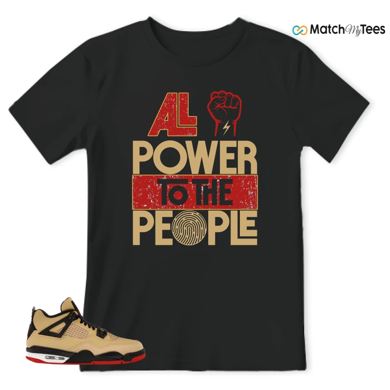 NIKE AIR JORDAN 4 RETRO GS PIZZA SNEAKER Matching Tees t-shirt