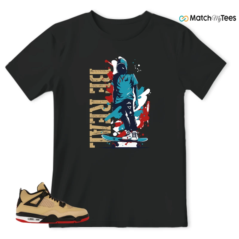 NIKE AIR JORDAN 4 RETRO GS PIZZA SNEAKER Matching Tees t-shirt