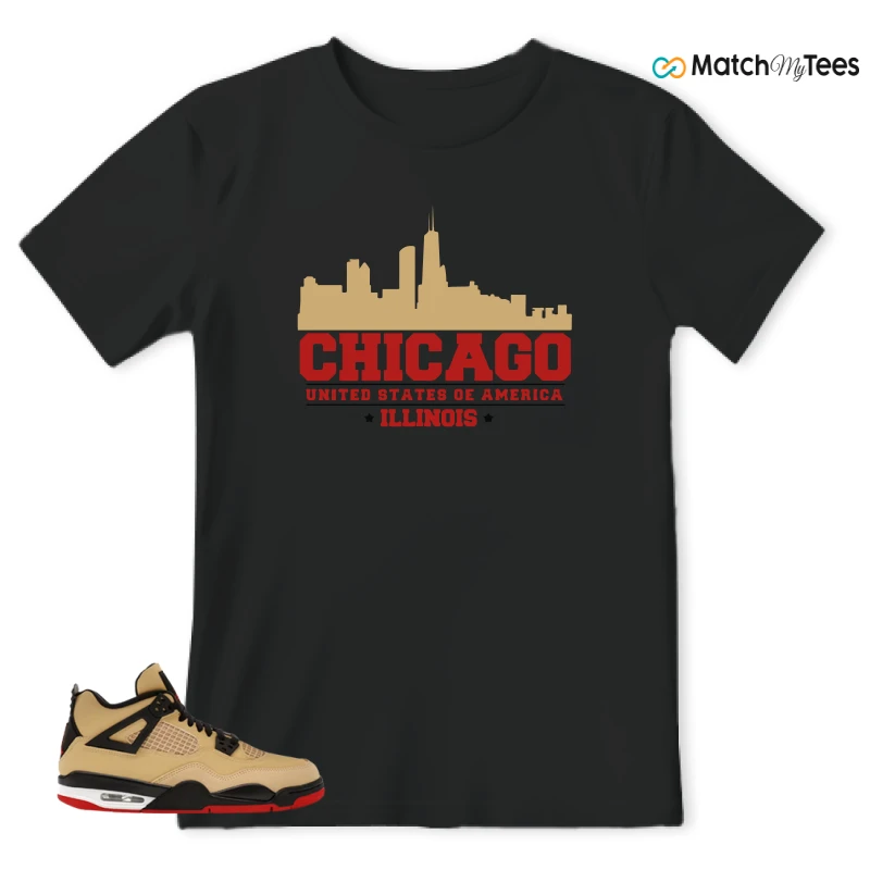 NIKE AIR JORDAN 4 RETRO GS PIZZA SNEAKER Matching Tees t-shirt