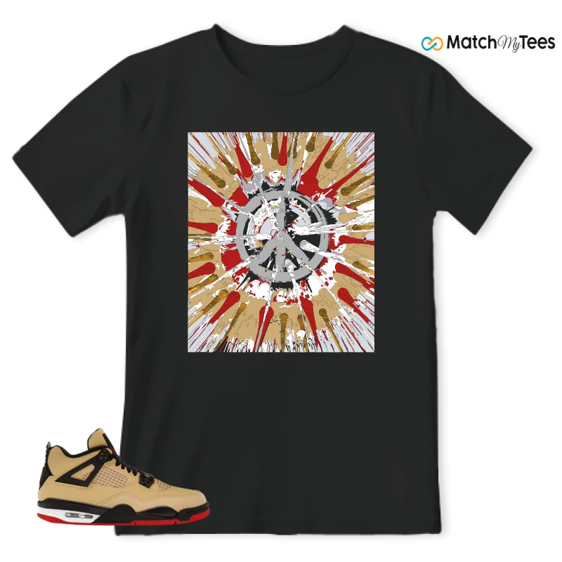NIKE AIR JORDAN 4 RETRO GS PIZZA SNEAKER Matching Tees t-shirt