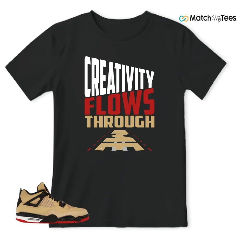 NIKE AIR JORDAN 4 RETRO GS PIZZA SNEAKER Matching Tees t-shirt