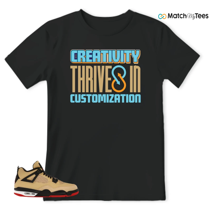 NIKE AIR JORDAN 4 RETRO GS PIZZA SNEAKER Matching Tees t-shirt