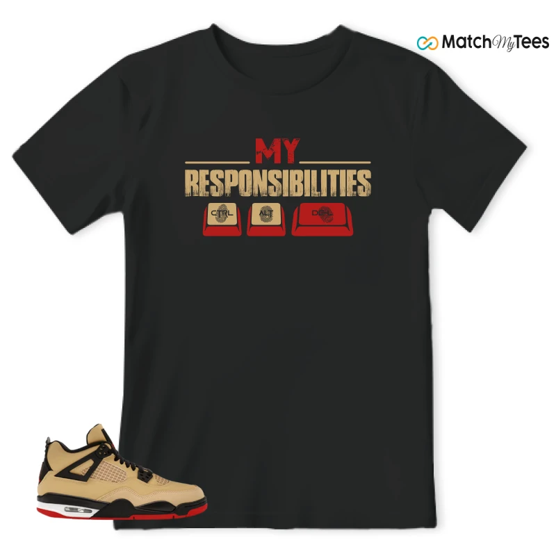 NIKE AIR JORDAN 4 RETRO GS PIZZA SNEAKER Matching Tees t-shirt