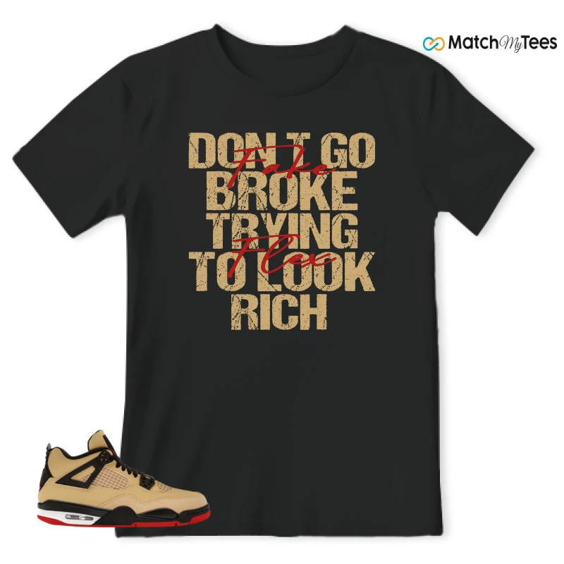 NIKE AIR JORDAN 4 RETRO GS PIZZA SNEAKER Matching Tees t-shirt