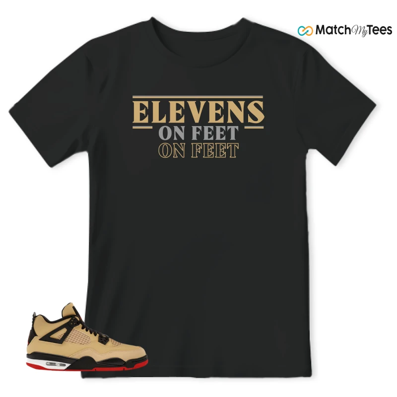 NIKE AIR JORDAN 4 RETRO GS PIZZA SNEAKER Matching Tees t-shirt