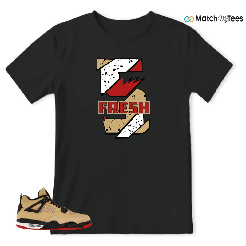 NIKE AIR JORDAN 4 RETRO GS PIZZA SNEAKER Matching Tees t-shirt