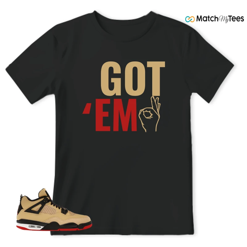 NIKE AIR JORDAN 4 RETRO GS PIZZA SNEAKER Matching Tees t-shirt