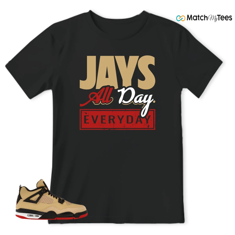 NIKE AIR JORDAN 4 RETRO GS PIZZA SNEAKER Matching Tees t-shirt