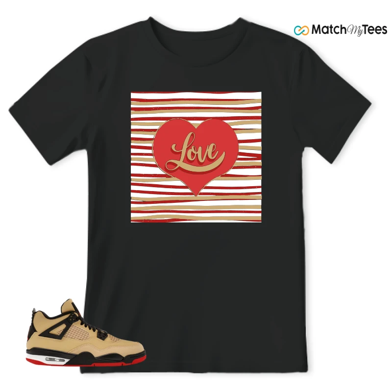 NIKE AIR JORDAN 4 RETRO GS PIZZA SNEAKER Matching Tees t-shirt
