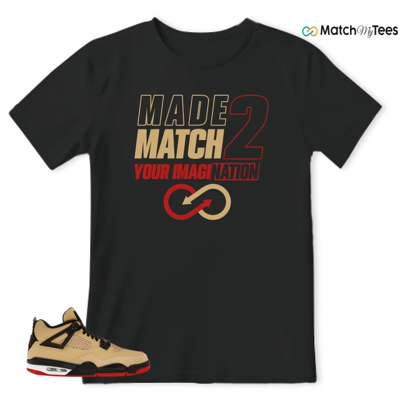 NIKE AIR JORDAN 4 RETRO GS PIZZA SNEAKER Matching Tees t-shirt