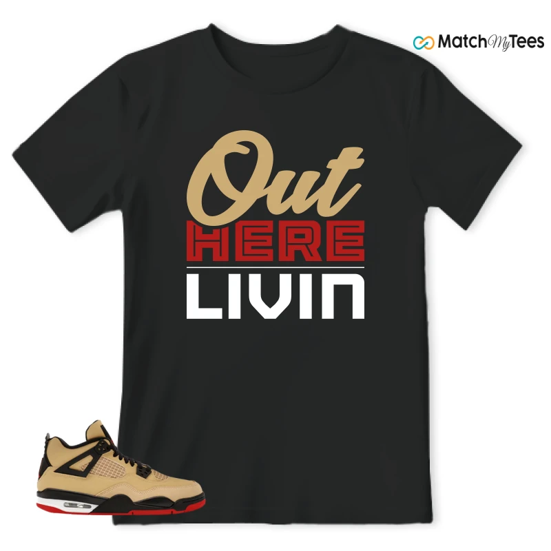NIKE AIR JORDAN 4 RETRO GS PIZZA SNEAKER Matching Tees t-shirt