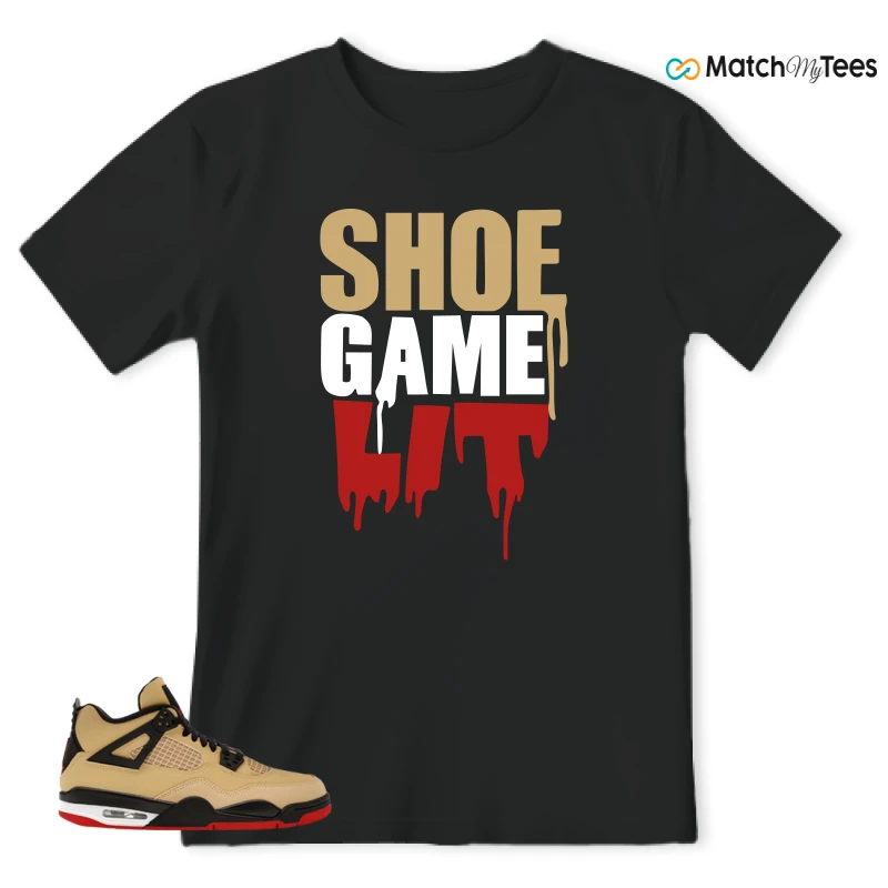 NIKE AIR JORDAN 4 RETRO GS PIZZA SNEAKER Matching Tees t-shirt