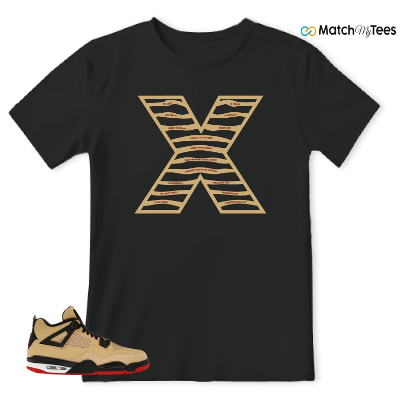 NIKE AIR JORDAN 4 RETRO GS PIZZA SNEAKER Matching Tees t-shirt