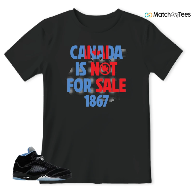 NIKE AIR JORDAN 5 BLACK UNIVERSITY BLUE SNEAKER Matching Tees t-shirt