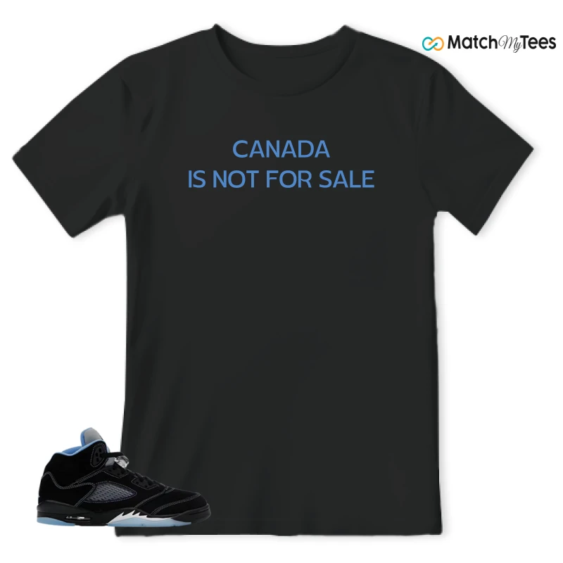 NIKE AIR JORDAN 5 BLACK UNIVERSITY BLUE SNEAKER Matching Tees t-shirt