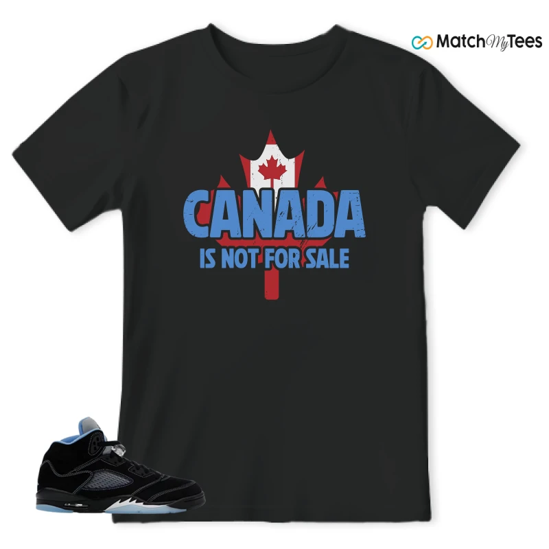 NIKE AIR JORDAN 5 BLACK UNIVERSITY BLUE SNEAKER Matching Tees t-shirt