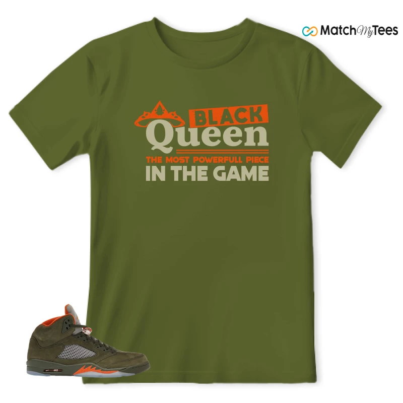 NIKE AIR JORDAN 5 OLIVE SNEAKER Matching Tees t-shirt