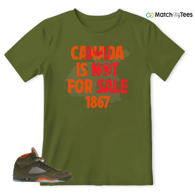 NIKE AIR JORDAN 5 OLIVE SNEAKER Matching Tees t-shirt