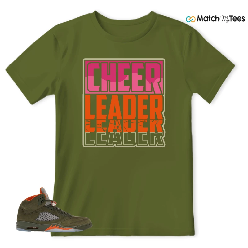 NIKE AIR JORDAN 5 OLIVE SNEAKER Matching Tees t-shirt