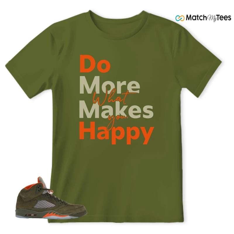 NIKE AIR JORDAN 5 OLIVE SNEAKER Matching Tees t-shirt