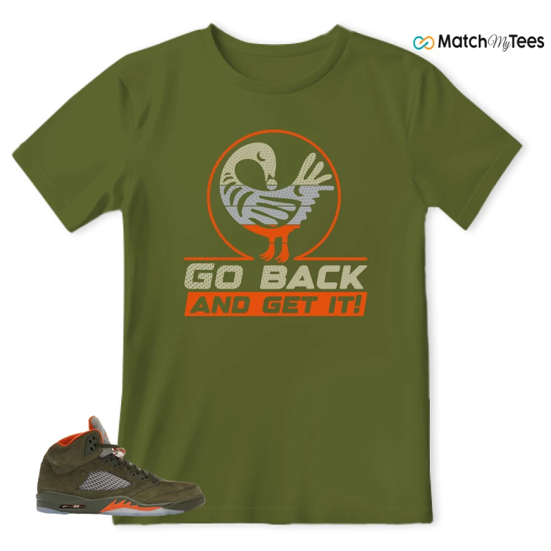 NIKE AIR JORDAN 5 OLIVE SNEAKER Matching Tees t-shirt