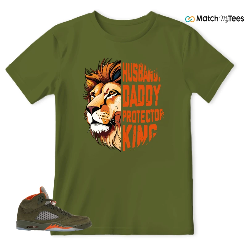 NIKE AIR JORDAN 5 OLIVE SNEAKER Matching Tees t-shirt