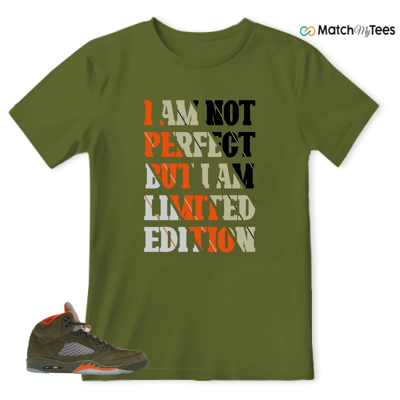 NIKE AIR JORDAN 5 OLIVE SNEAKER Matching Tees t-shirt