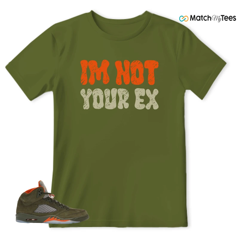 NIKE AIR JORDAN 5 OLIVE SNEAKER Matching Tees t-shirt