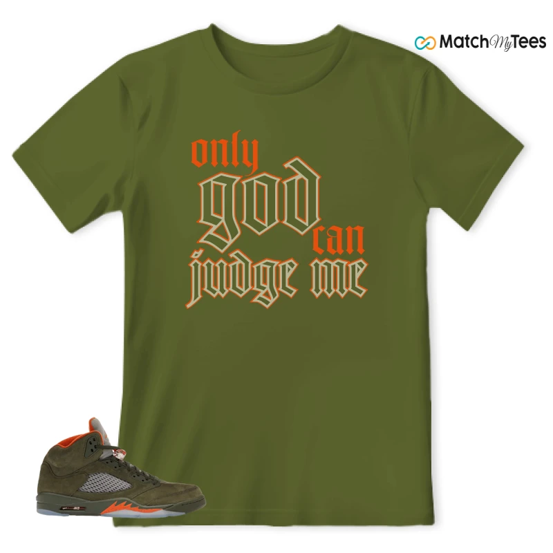 NIKE AIR JORDAN 5 OLIVE SNEAKER Matching Tees t-shirt