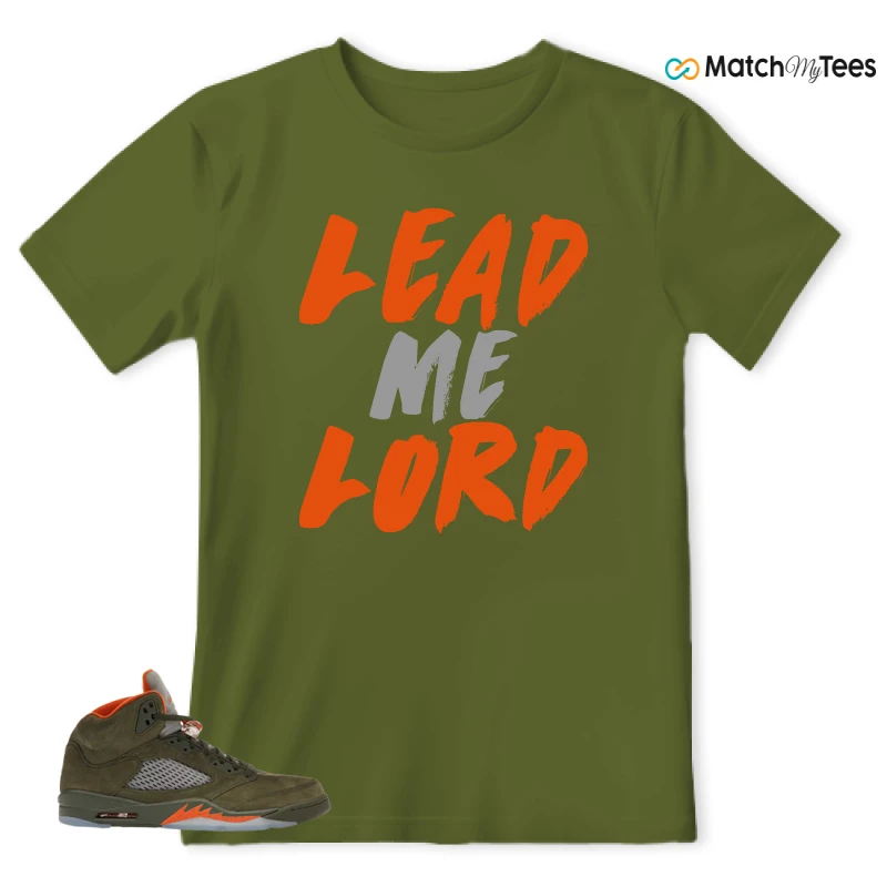 NIKE AIR JORDAN 5 OLIVE SNEAKER Matching Tees t-shirt