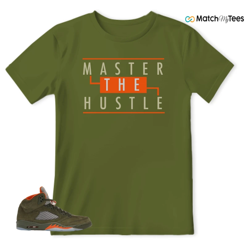 NIKE AIR JORDAN 5 OLIVE SNEAKER Matching Tees t-shirt
