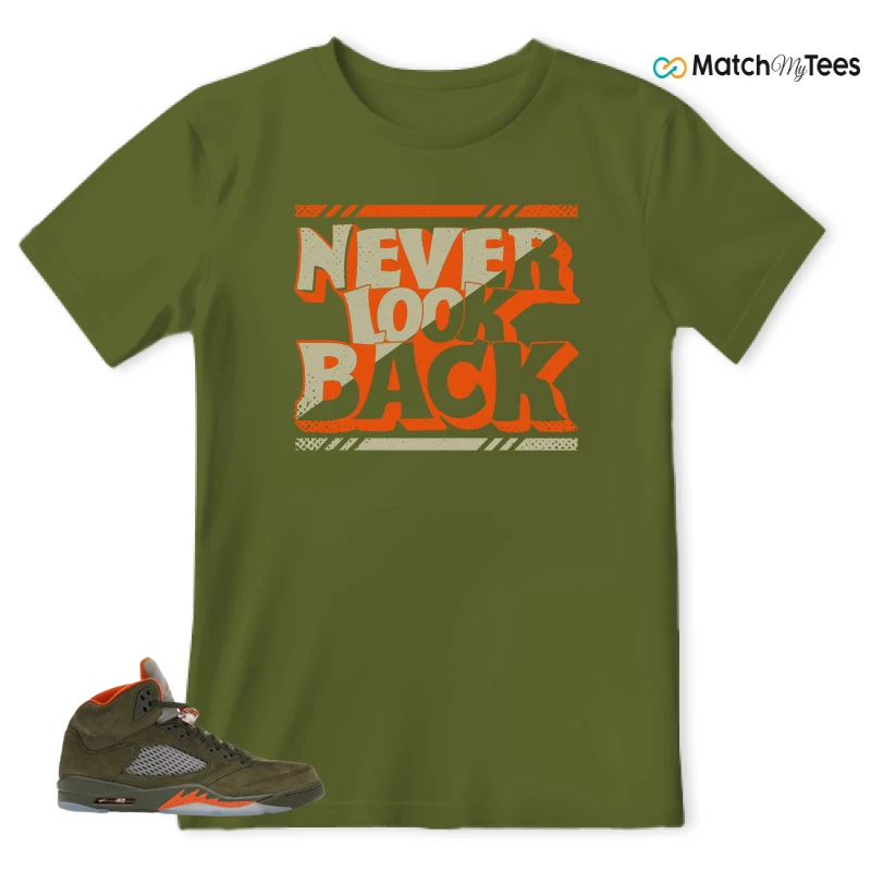 NIKE AIR JORDAN 5 OLIVE SNEAKER Matching Tees t-shirt
