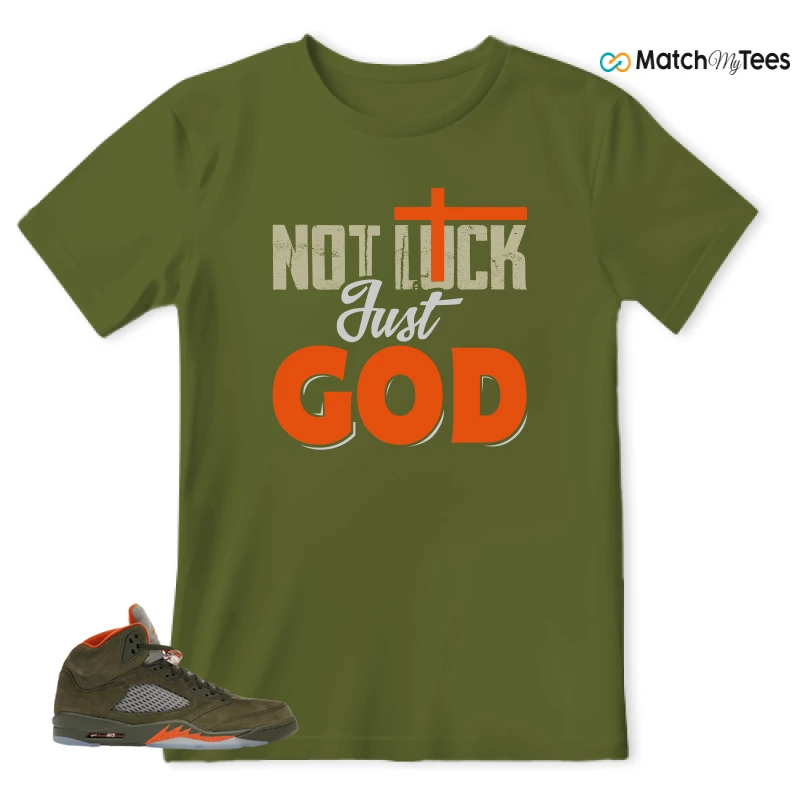 NIKE AIR JORDAN 5 OLIVE SNEAKER Matching Tees t-shirt