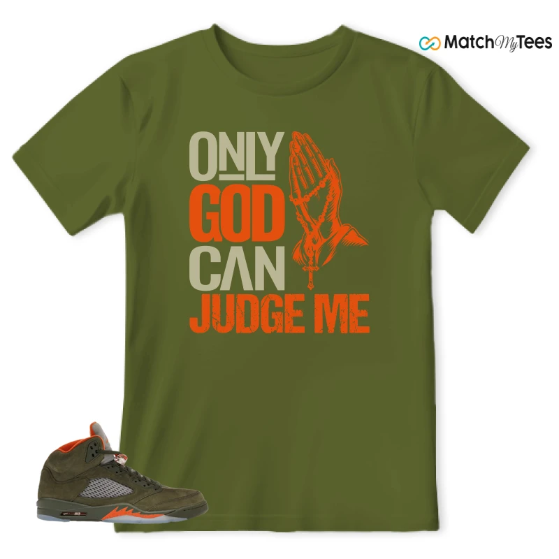 NIKE AIR JORDAN 5 OLIVE SNEAKER Matching Tees t-shirt