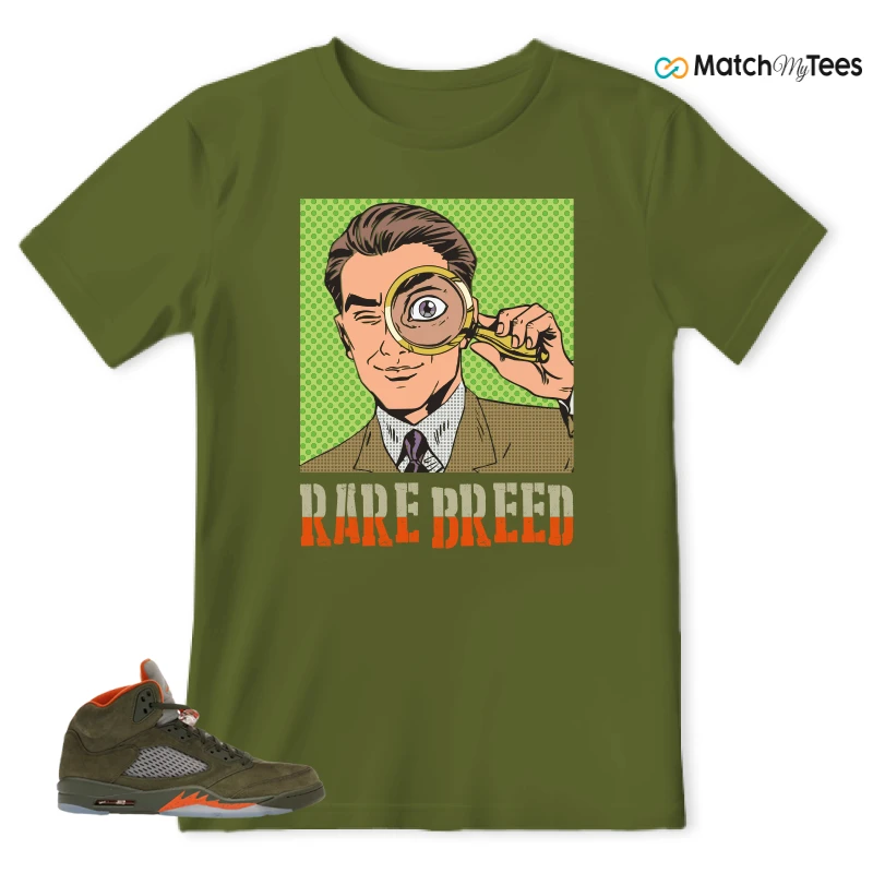 NIKE AIR JORDAN 5 OLIVE SNEAKER Matching Tees t-shirt