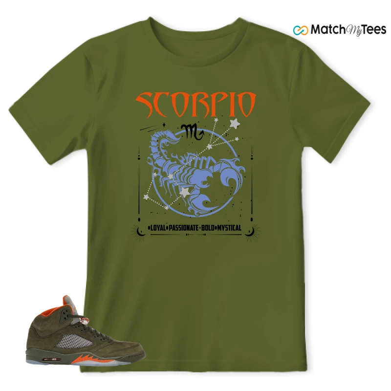 NIKE AIR JORDAN 5 OLIVE SNEAKER Matching Tees t-shirt