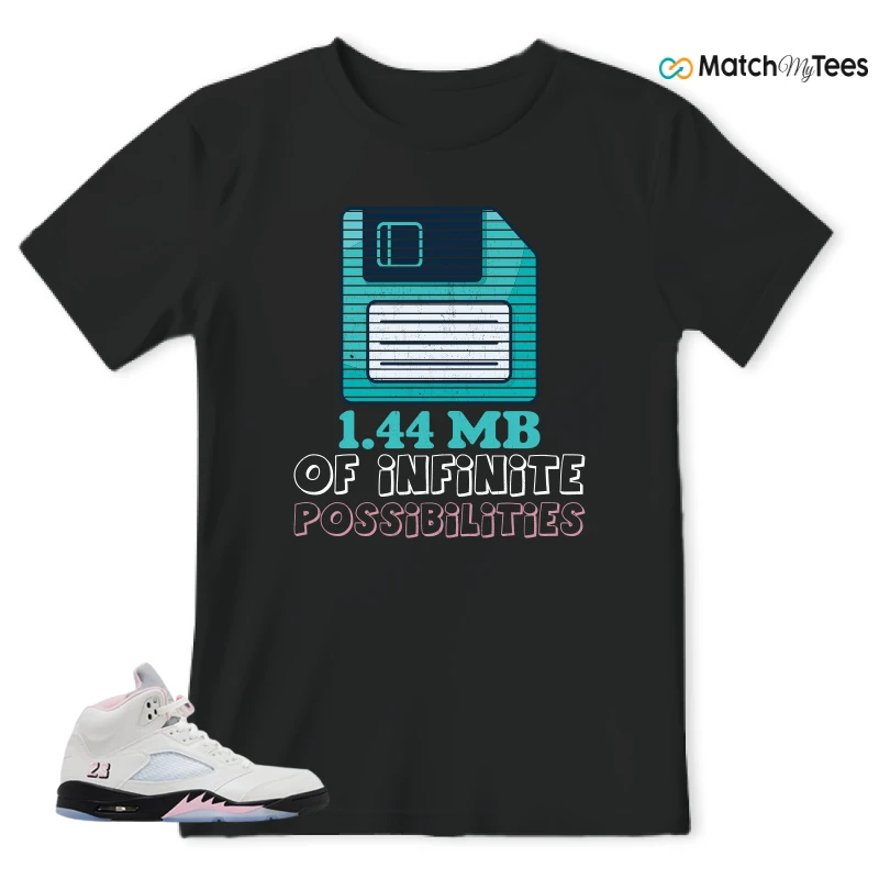 NIKE AIR JORDAN 5 RETRO MEDIUM SOFT PINK SNEAKER Matching Tees t-shirt