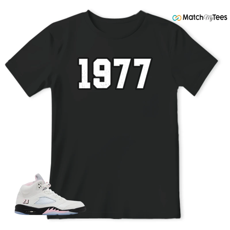 NIKE AIR JORDAN 5 RETRO MEDIUM SOFT PINK SNEAKER Matching Tees t-shirt