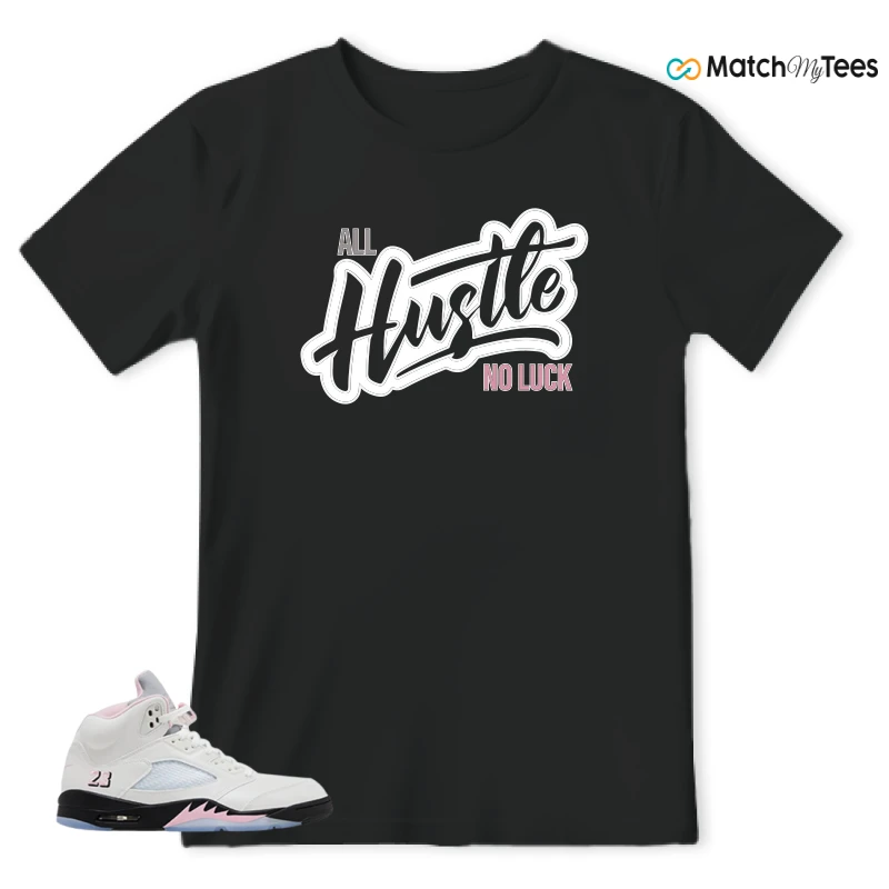NIKE AIR JORDAN 5 RETRO MEDIUM SOFT PINK SNEAKER Matching Tees t-shirt