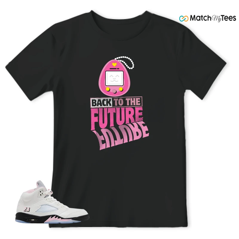 NIKE AIR JORDAN 5 RETRO MEDIUM SOFT PINK SNEAKER Matching Tees t-shirt