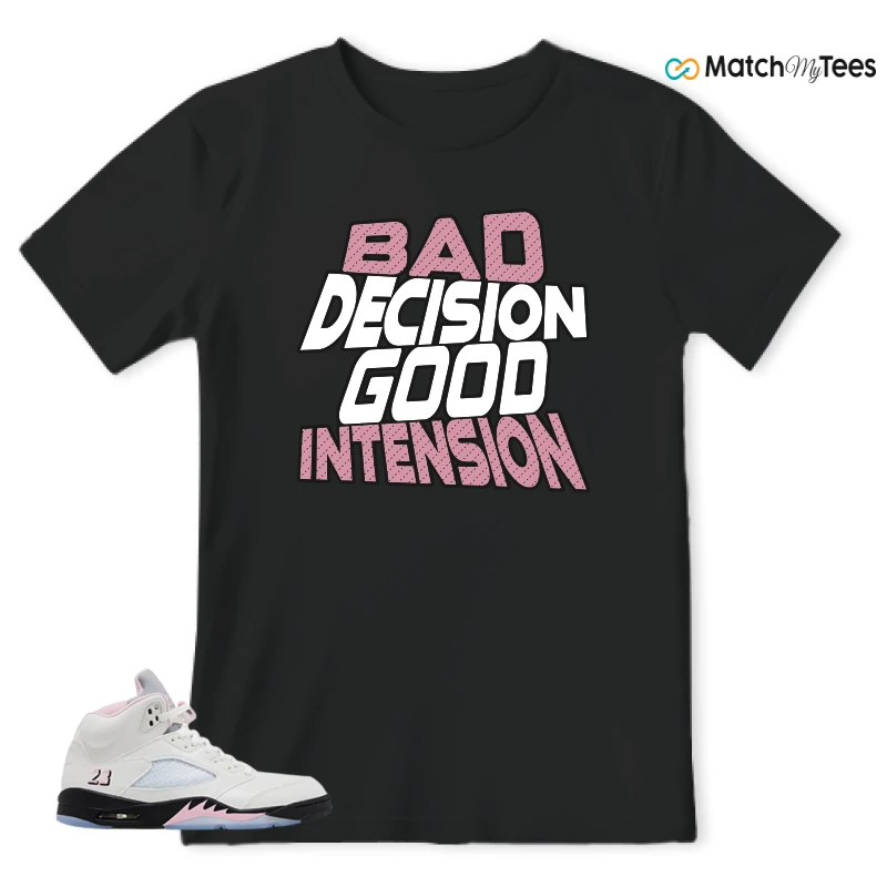 NIKE AIR JORDAN 5 RETRO MEDIUM SOFT PINK SNEAKER Matching Tees t-shirt