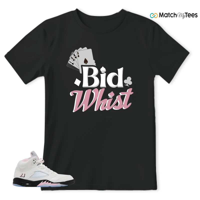 NIKE AIR JORDAN 5 RETRO MEDIUM SOFT PINK SNEAKER Matching Tees t-shirt