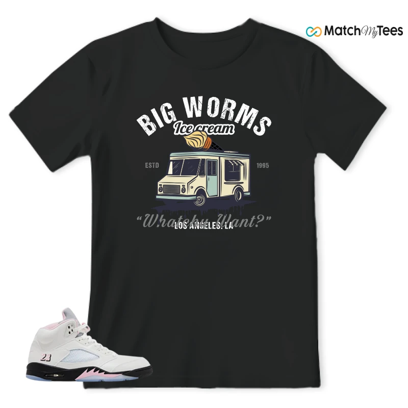 NIKE AIR JORDAN 5 RETRO MEDIUM SOFT PINK SNEAKER Matching Tees t-shirt
