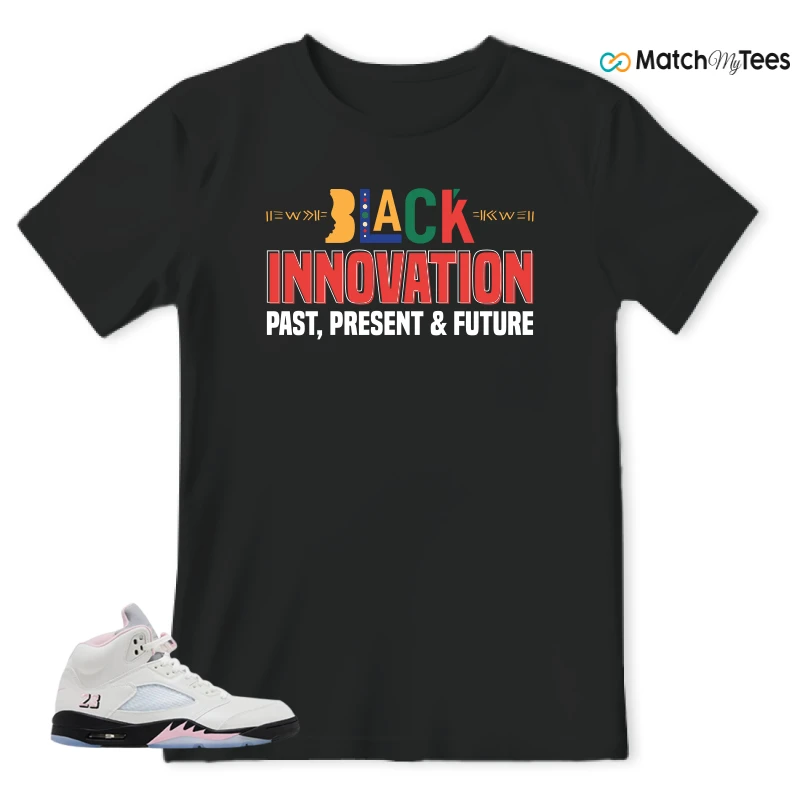 NIKE AIR JORDAN 5 RETRO MEDIUM SOFT PINK SNEAKER Matching Tees t-shirt