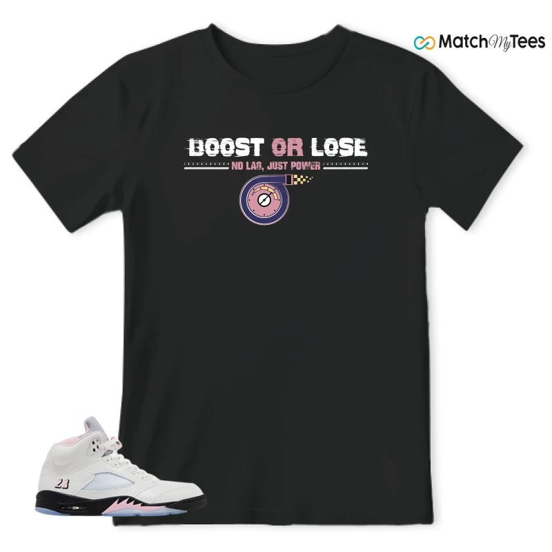 NIKE AIR JORDAN 5 RETRO MEDIUM SOFT PINK SNEAKER Matching Tees t-shirt