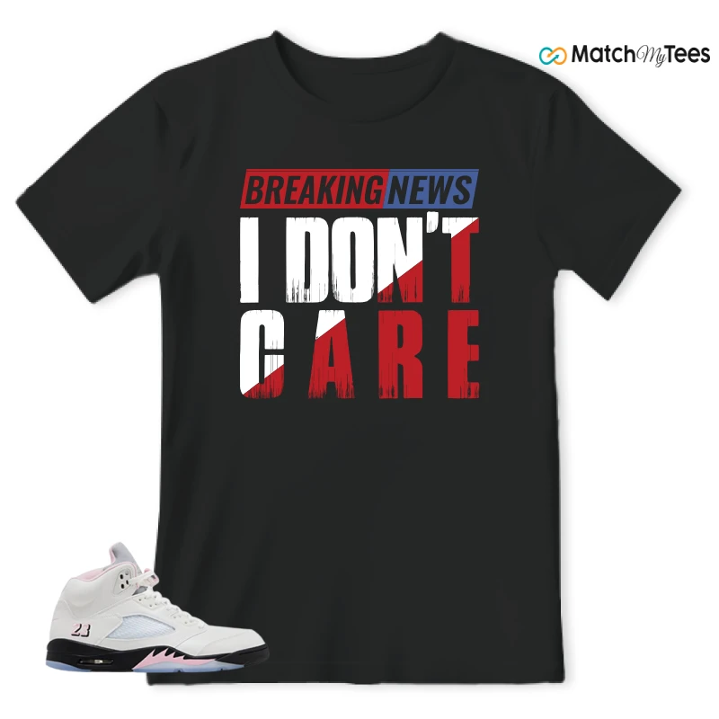 NIKE AIR JORDAN 5 RETRO MEDIUM SOFT PINK SNEAKER Matching Tees t-shirt