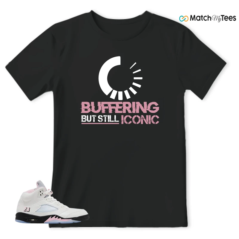 NIKE AIR JORDAN 5 RETRO MEDIUM SOFT PINK SNEAKER Matching Tees t-shirt