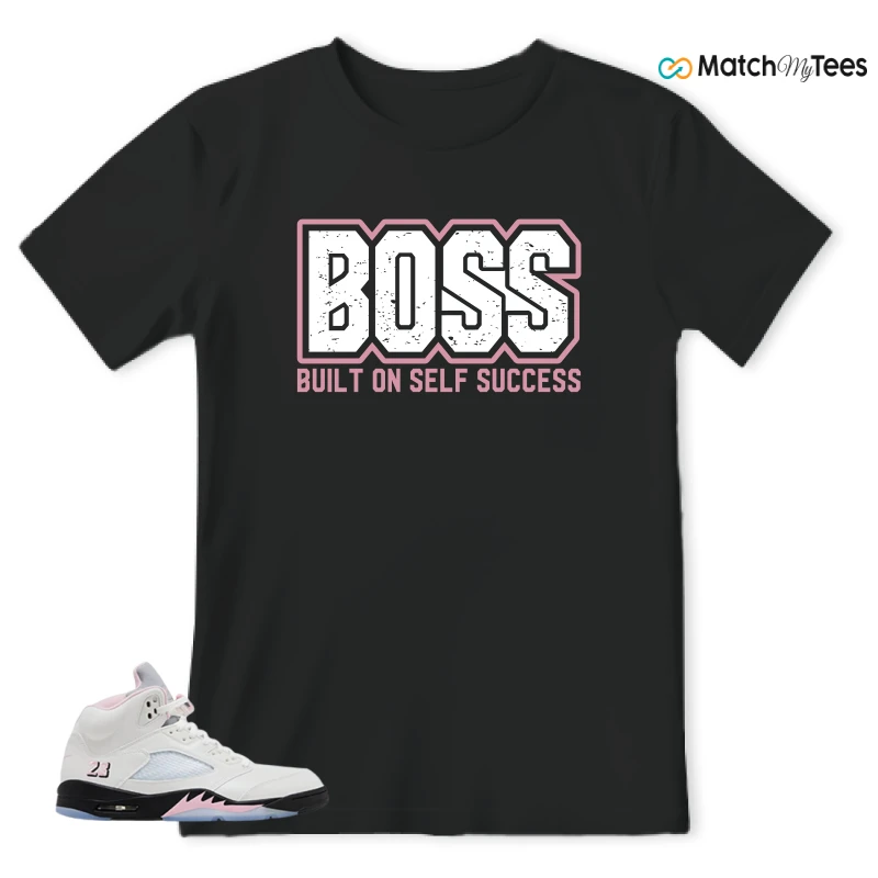 NIKE AIR JORDAN 5 RETRO MEDIUM SOFT PINK SNEAKER Matching Tees t-shirt