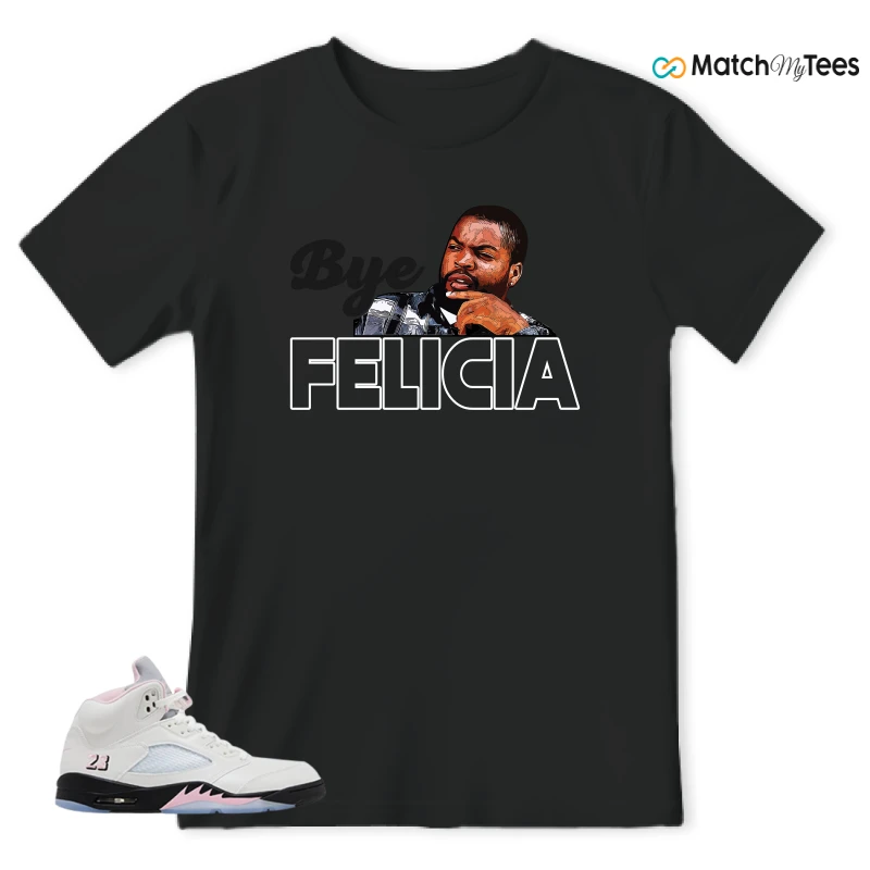 NIKE AIR JORDAN 5 RETRO MEDIUM SOFT PINK SNEAKER Matching Tees t-shirt